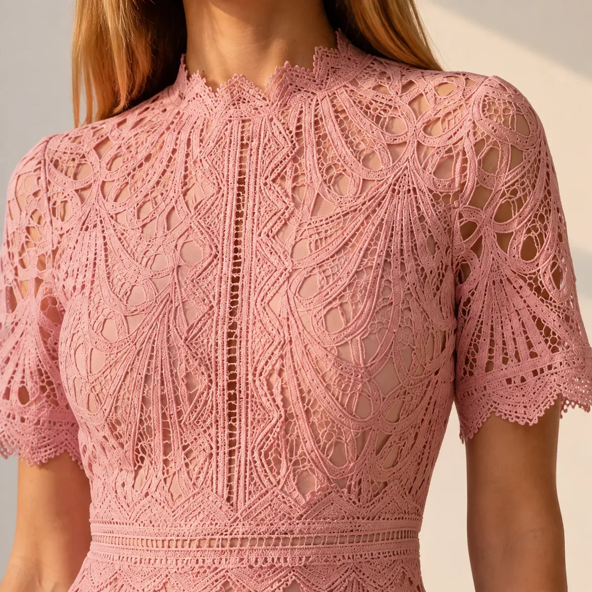 Priscilla High Neck Dress — gallery photograph 3