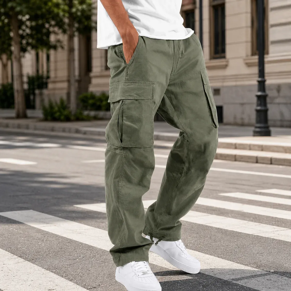 Percival Relaxed Cargo Pants — gallery photograph 1
