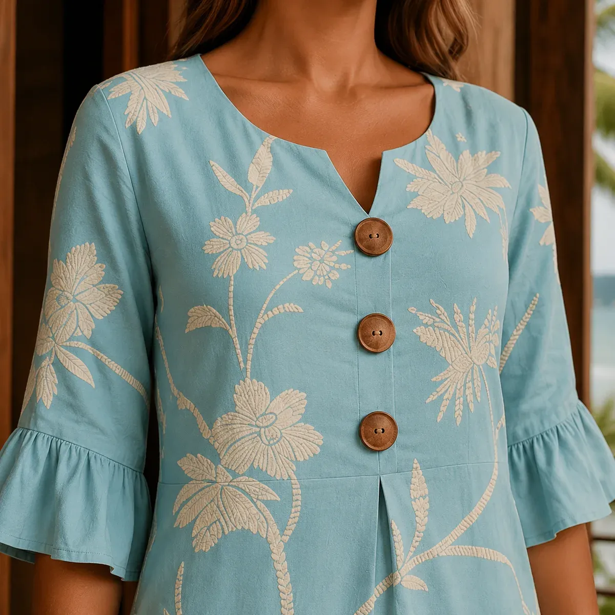 Eden Relaxed Midi Dress — gallery photograph 3