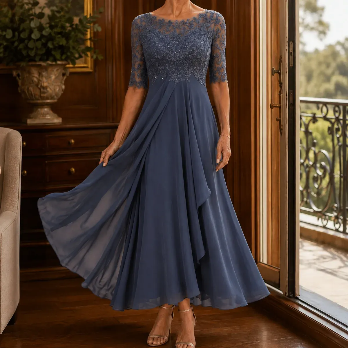 Tallulah Lace Maxi Dress — gallery photograph 1