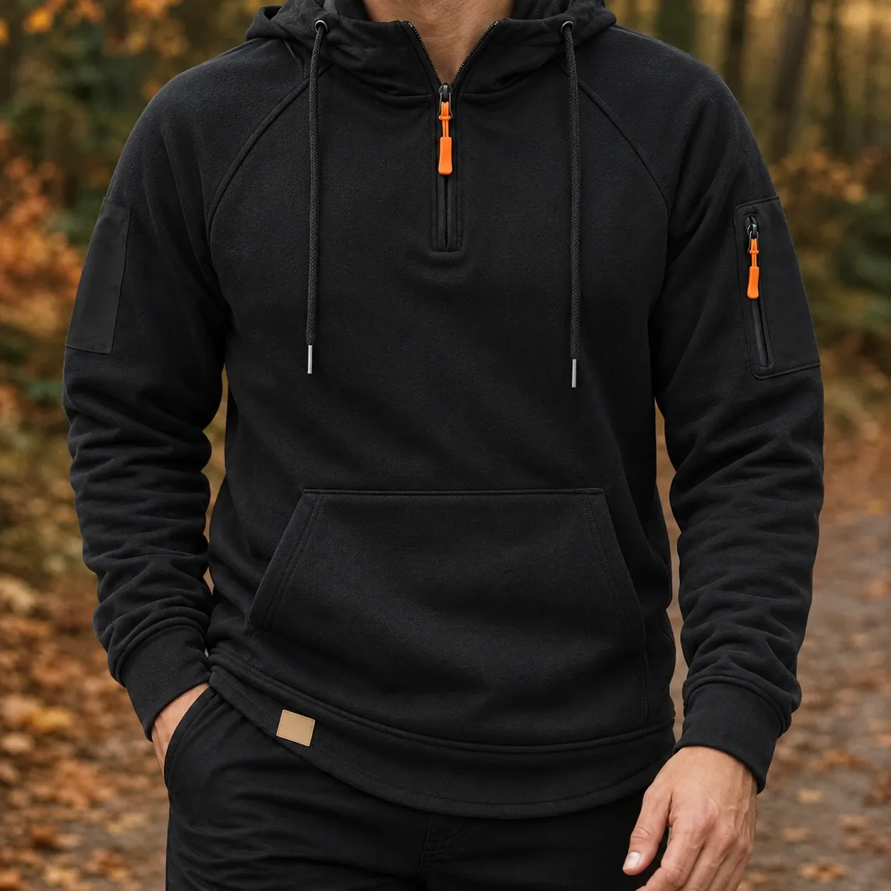 Frank Quarter Zip Sweater in Black