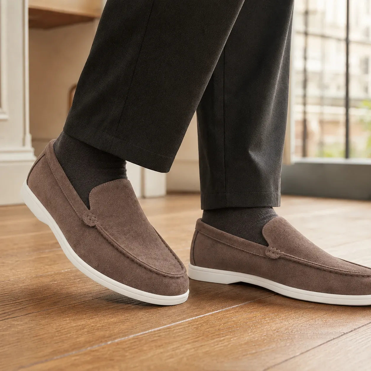 Spinola Suede Loafers in Brown