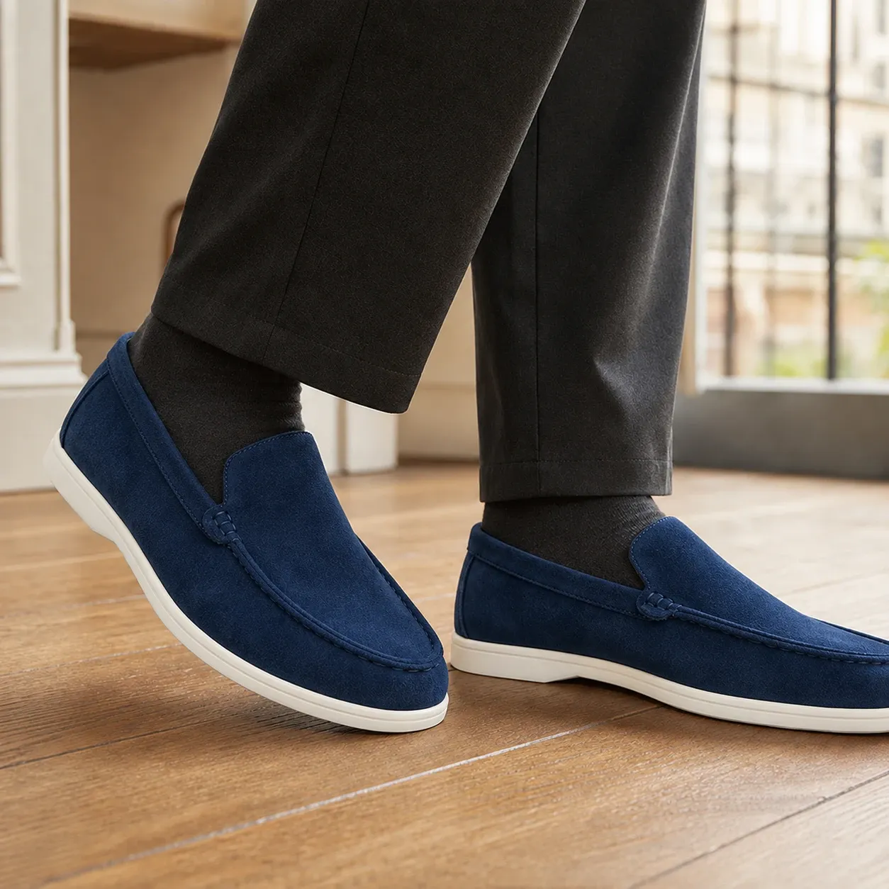 Spinola Suede Loafers in Dark Blue