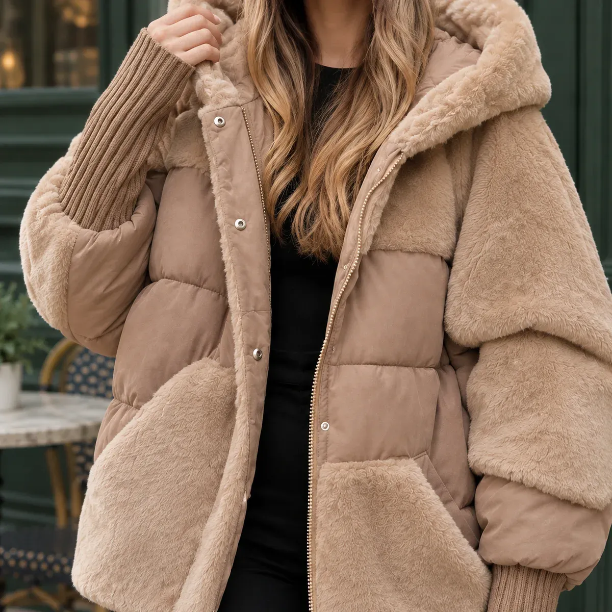 Ilaria-Kate Mixed Texture Jacket — detail