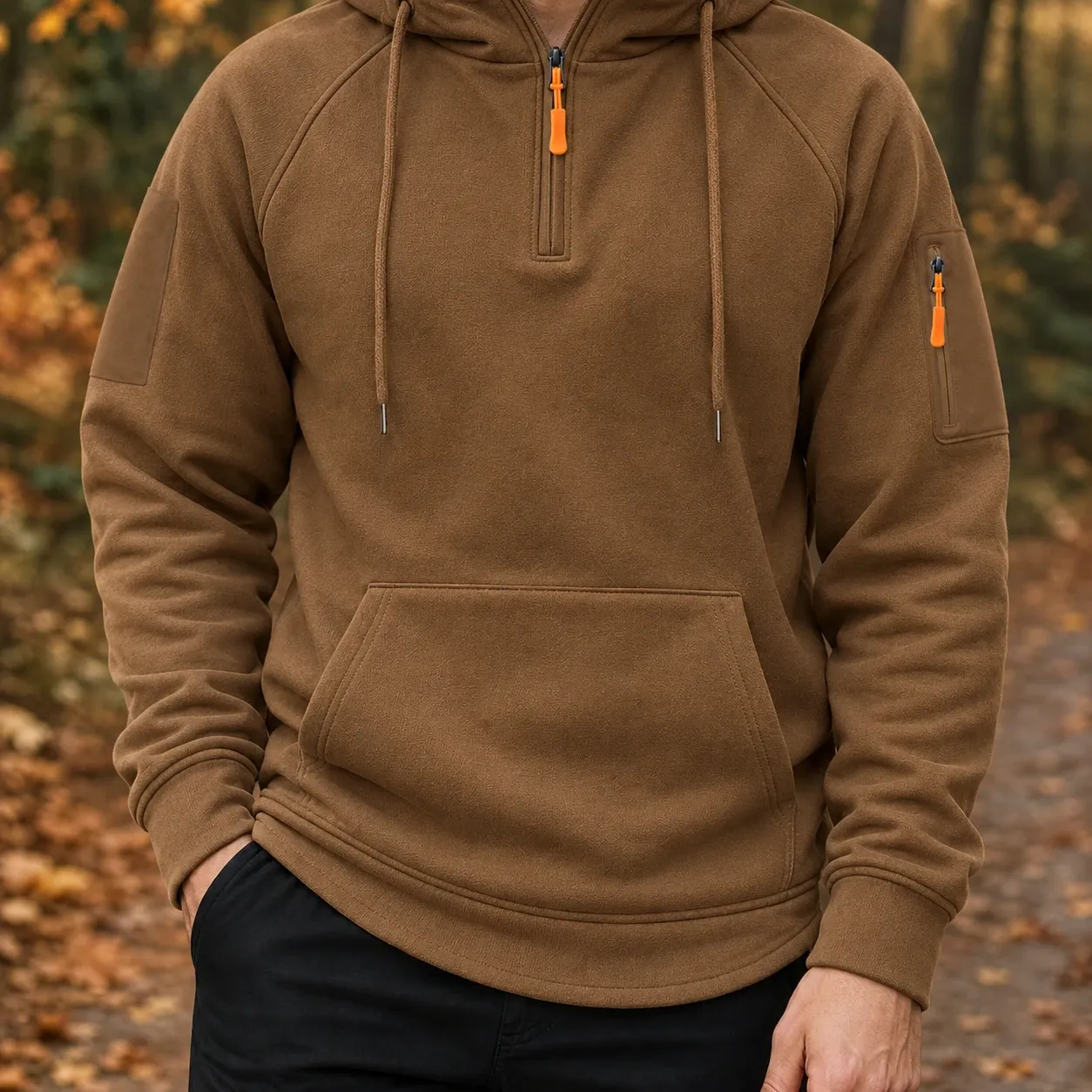 Frank Quarter Zip Sweater in Brown