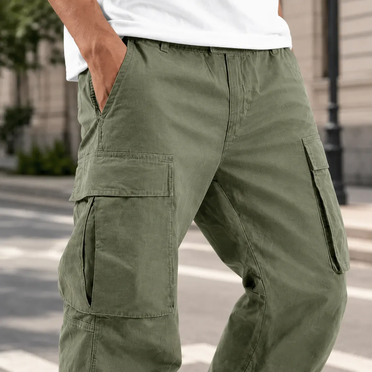 Percival Relaxed Cargo Pants — detail