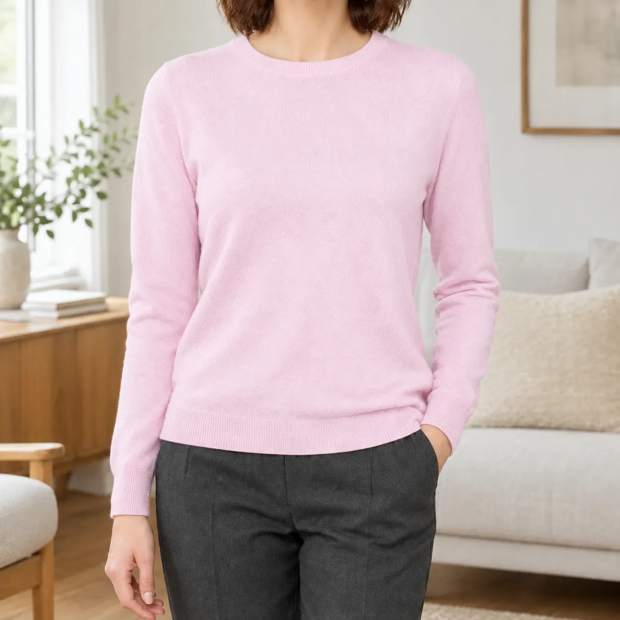 Giulia Crewneck Sweater in Pink